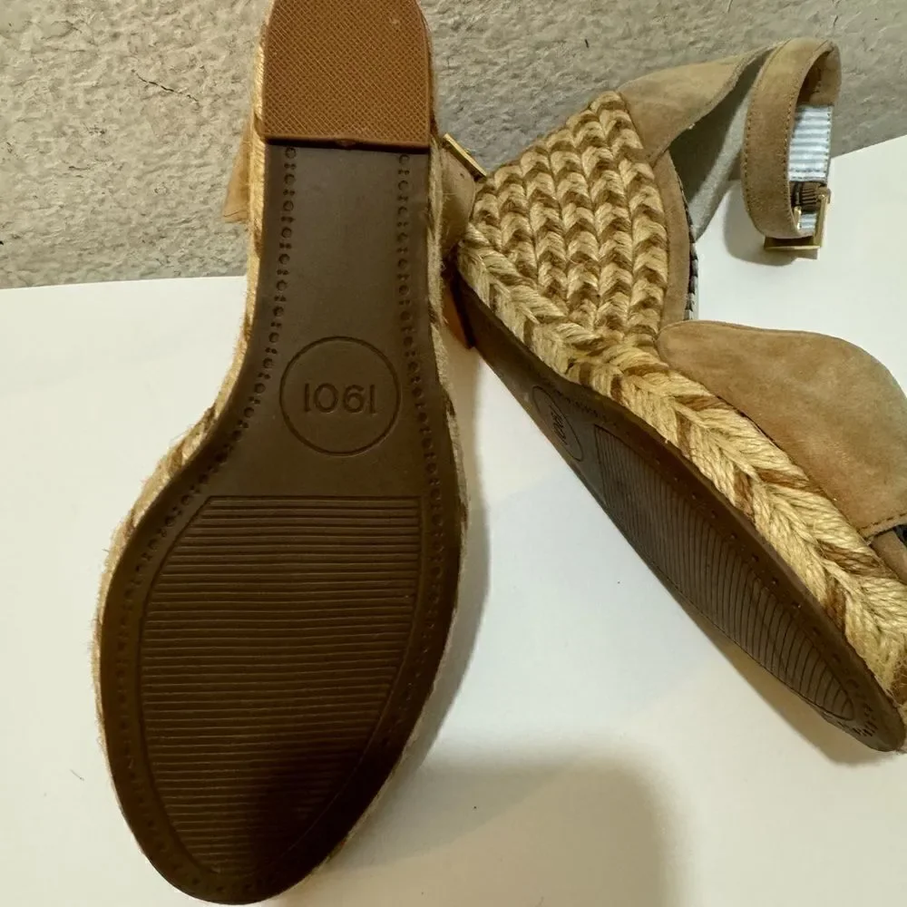 1901 Espadrilles Ankle Strap Sandals, Size 6.5M New